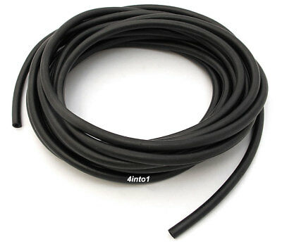 Universal Motorcycle Black Rubber Fuel / Oil / Gas Line - 3/16" (5mm) - 10' Feet