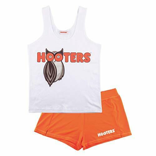 Hooters Hooters Girl Outfit Costume Small White/Orange